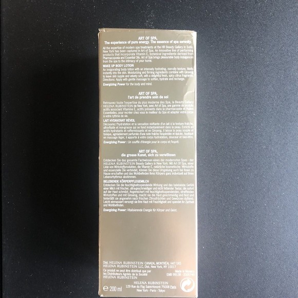 NIB Helena Rubinstein Art Of Spa Energizing Power Wake Up Body Lotion 6.7oz - Picture 3 of 4